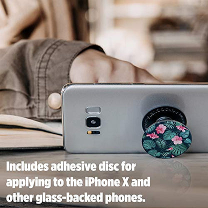 PopSockets: Collapsible Grip & Stand for Phones and Tablets - Hibiscus - color: Hibiscus