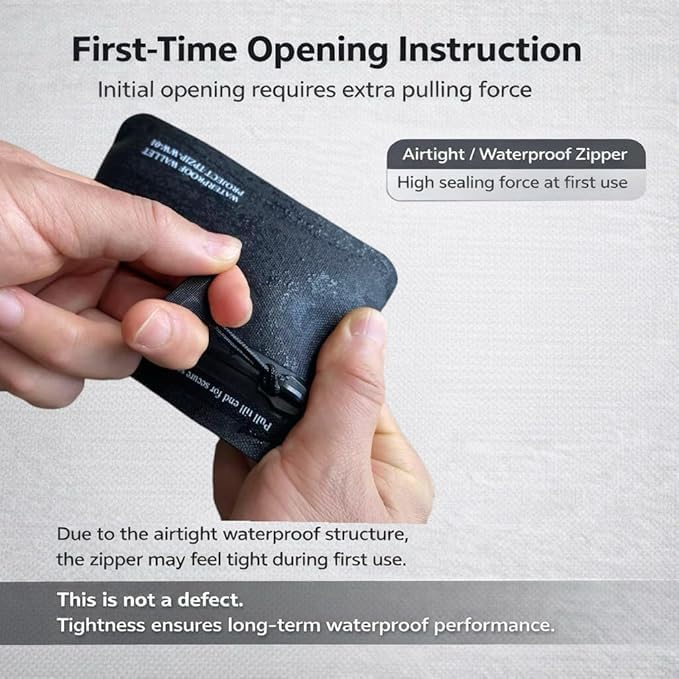 Heavy Duty Airtight Wallet Submersible Waterproof Wallet Protection for Keys, Cards - color: Light Khaki (Hypalon Texture), size: 5.2" X 4" / 13.5CM X 10 CM