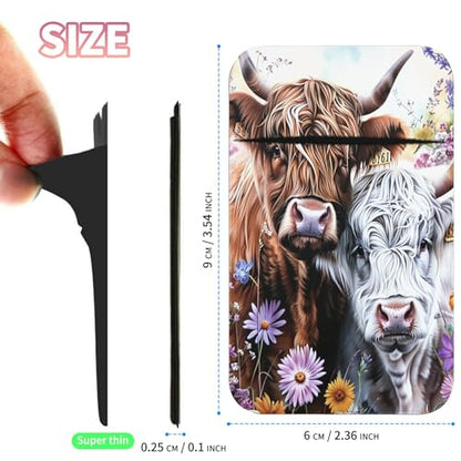 Phone Credit Card Holder Stick on, Phone Case Wallet, Cell Phone Pocket Self Adhesive Stretchy Lycra Stick on Wallet ID Credit Card Case Pouch Sleeve for All Smartphones, Purple Flowering Cow - color: Phone Case Wallet-604