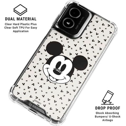 Skinit Clear Phone Case Compatible with Moto G Power 5G (2024) - Officially Licensed Disney Mickey Mouse Classic Design
