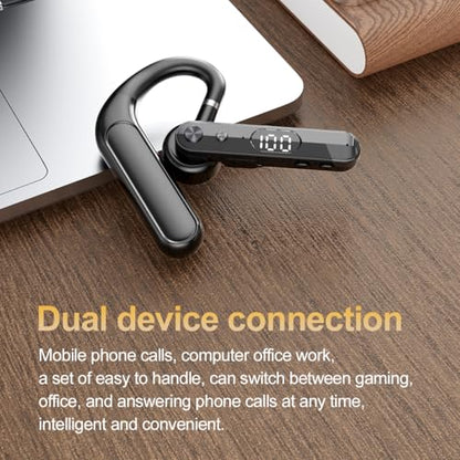 Bluetooth Headset, Dual Mic Noise Cancelling, 48H Talk Time, Clear Calls