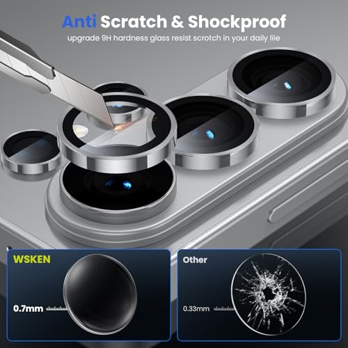 WSKEN for Samsung Galaxy S26 Ultra Camera Lens Protector - Ultra Thin - color: Silver