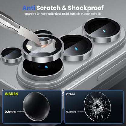 WSKEN for Samsung Galaxy S26 Ultra Camera Lens Protector - Ultra Thin - color: Silver