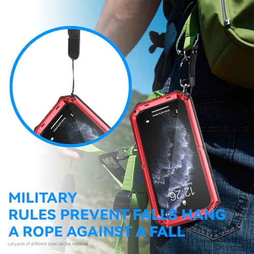 Lunivop Compatibility with iPhone Air Case 6.5'' 2025 Heavy Duty with Built in Screen Protector Lens Protection Rugged Stand 360 Full Body Military Grade Metal Bumper Phone Cases Men 17 Air Red - color: Red, size: iPhone 17 Air 6.5 2025