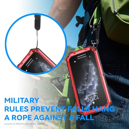 Lunivop Compatibility with iPhone Air Case 6.5'' 2025 Heavy Duty with Built in Screen Protector Lens Protection Rugged Stand 360 Full Body Military Grade Metal Bumper Phone Cases Men 17 Air Red - color: Red, size: iPhone 17 Air 6.5 2025