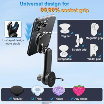 Car Phone Holder for Popsockets, Car Vent Phone Mount for Pop socket - style: Vent