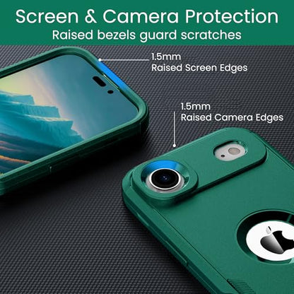 MXX for iPhone 17 Air Case, Heavy Duty 3 in 1 Wing Design Protective Cover with MagSafe, Phone Case 2025 (Green) - color: Green, size: iPhone 17 Air