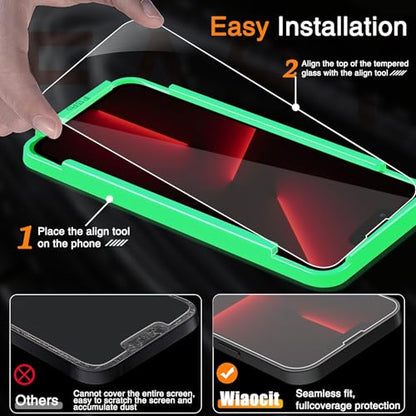 Wiaocit Tempered Glass Screen Protector for iPhone 13 Pro - size: iPhone 13 Pro-6.1 Inch