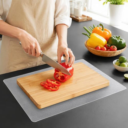 Translucent 10" x 15" Non-Slip Cutting Board Mat, Anti-Slip Cutting Board - color: Translucent