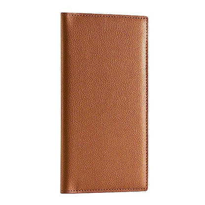 CoBak Checkbook Cover for Women & Men - PU Leather Case with RFID Blocking | Classic Design Check Book Holder for Personal and Business - color: Brown
