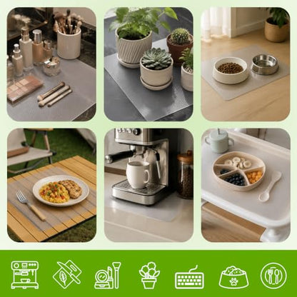 Translucent 10" x 15" Non-Slip Cutting Board Mat, Anti-Slip Cutting Board - color: Translucent