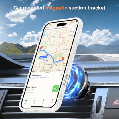 SKYLMW Compatible with iPhone 17 Pro Case with Stand,Translucent | iPhone 17 Pro Phone Case 6.3",Magnetic Ring Stand,Compatible with MagSafe,Military-Grade Protection,Great Grip Feeling - color: Translucent, size: Iphone 17 Pro