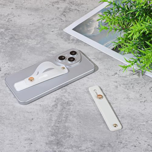 Ymapinc 2Pcs Phone Loops for Back of Phone Strap Grip Holder - color: White and light gray