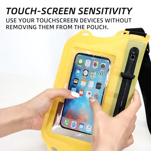 Waterproof Pouch with Adjustable Waist Strap - TPU Dry Bag with Touch-Screen Sensitivity for Paddleboarding, Boating, Swimming, Kayaking, and Outdoor Water Sports (Sapphire) - color: Sapphire