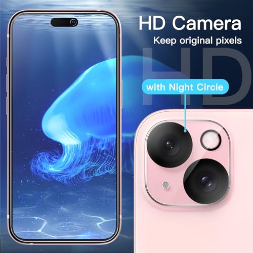 JETech Privacy Screen Protector for iPhone 15, 2+2 Pack - size: iPhone 15