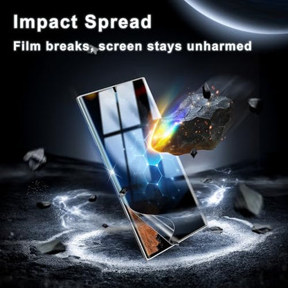 2+2 Pack for Samsung Galaxy S22 Ultra Privacy Screen Protector and Lens Protector, Ultrasonic Fingerprint Unlock, Easy Installation Frame, Anti Spy Flexible Soft Film, Case Friendly, Bubble-Free