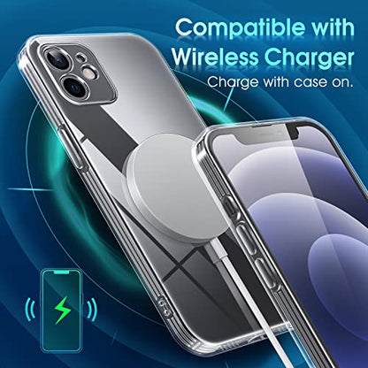 Supdeal Crystal Clear Case for iPhone 12 Mini, [Not Yellowing] [Camera Protection] [Military Grade Drop Tested] Transparent Shockproof Protective Phone Case Soft Silicone Slim Cover, 5.4", Transparent - color: Transparent, size: iPhone 12 Mini