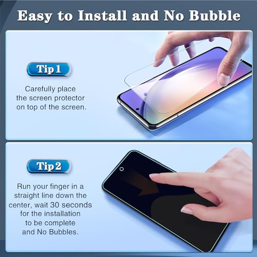 [3-Pack] Screen Protector for Samsung Galaxy A54 5G Tempered Glass, 9H Hardness, Bubble Free, Easy to Install