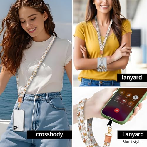 Phone Lanyard Crossbody Wrist Strap, Universal Adjustable Neck Strap for Phone Case Keys ID Badges, Travel Essential - color: Boho Chicken
