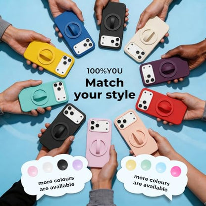 (2 Pack) Magnetic Finger Loop Grip for iPhone 12-17 Series, Black & White - color: Black & White