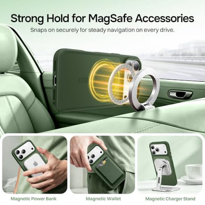 Magnetic for iPhone 17 Pro Case, Compatible with MagSafe, [Military Grade Drop Protection] Translucent Matte Shockproof Protective Anti-Fingerprint Phone Case, 6.3", Green - color: Green, size: Iphone 17 Pro