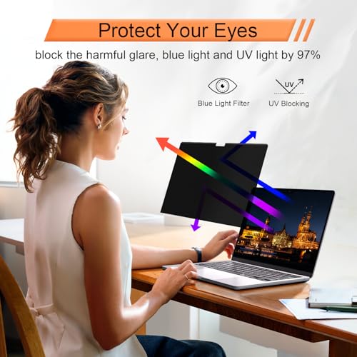 Privacy Screen for MacBook Pro 14 Inch 2021-2026 M5/ M4 /M4 Pro /M4 Max /M3 /M3 Pro /M3 Max /M2 Pro /M2 Max /M1 Pro /M1 Max, Magnetic Removable Anti Blue Light Glare Screen Protector - size: 14 Inch (MacBook Pro 2021-2026)