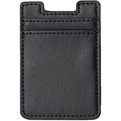 2Pack Phone Card Holder,Leather Phone Wallet Adhesive Stick On Credit Card Pocket for Back of Phone Case iPhone and Android-Black - color: Black,Black