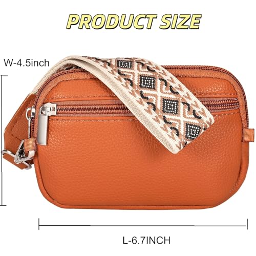 Clip and Go strap for phone with Leather Wallet crossbody phone - color: Brown