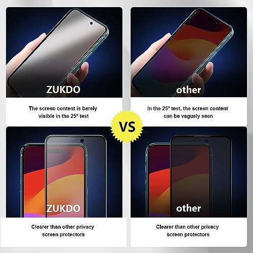 for iPhone 15 6.1" Matte Privacy Screen Protector with Camera Lens Protector Full Coverage Anti-glare Anti-spy Tempered Glass Film Anti-fingerprint Easy Installation - size: iPhone 15