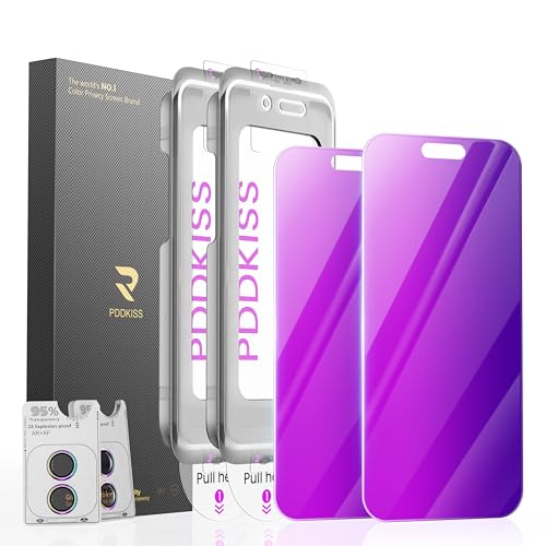 PDDKISS 2 Pack Privacy Screen Protector for iPhone 17 - size: for iPhone 17 - 6.3 Inch Purple