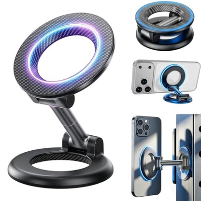 Dual-Sided Magnetic 360° Rotation Phone Holder Mount for Car, Gym, Desk
