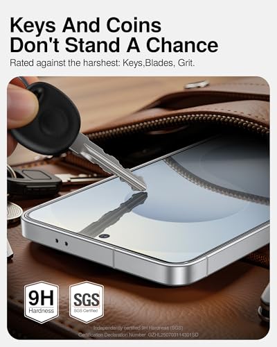 SmartDevil Tempered Glass for Samsung Galaxy S25+ Plus Screen Protector [3 Pack] , Fingerprint Unlock Compatible, HD Anti-Glare, 9H Scratch & SGS Impact Resistant, Fast & Easy, Smart Pull Box Bubble-Free Install - size: S25 + 6.7 inches