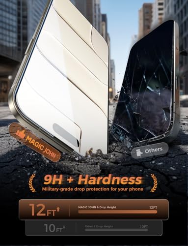 MAGIC JOHN 3rd Gen Upgraded for iPhone Air Screen Protector 6.5 Inch,HD Clear,Shatterproof Tempered Film,Auto Dust-Elimination,Bubble Free,Easy Installation,2 Pack - size: iPhone Air 6.5inch