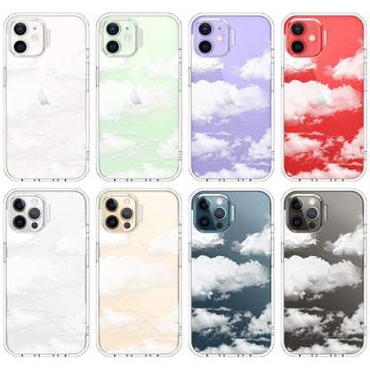 MOSNOVO Case for iPhone 12 & iPhone 12 Pro, [Buffertech 6.6ft Military-Grade Drop Protection] [Anti Peel Off Tech] Clear TPU Bumper Phone Case Cover Design - Cloud - color: Clear - Cloud, size: iPhone 12 / iPhone 12 Pro