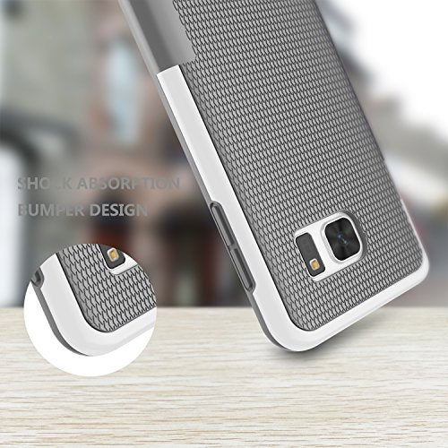Galaxy S7 Edge Case, Jeylly One-Piece Ultra Slim 3 Color Impact Anti-Slip Rugged Soft TPU Bumper Shockproof Protective Case Cover Shell for Samsung Galaxy S7 Edge S VII Edge G935 - Light Grey | One-Piece Slim 3 Color Impact Anti-Slip Rugged Soft TPU Bumpe