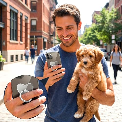 4 PCS Transparent Phone Ring Grip Clear Phone Ring Holder Grip - style: A