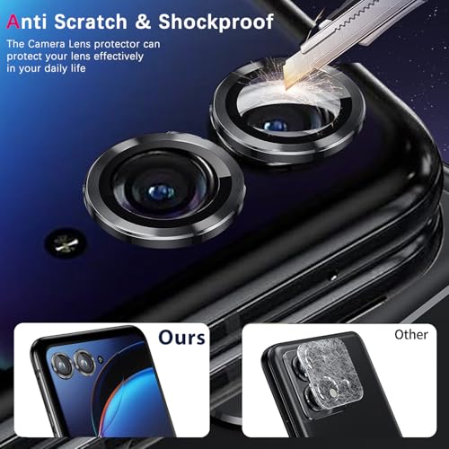 Zeking 2 Set for Motorola Razr 50/Razr 60 Camera Lens Protector - color: Black
