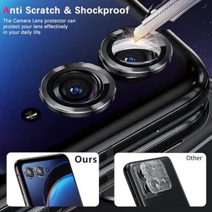 Zeking 2 Set for Motorola Razr 50/Razr 60 Camera Lens Protector - color: Black
