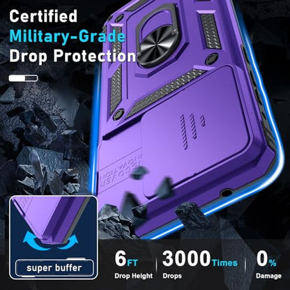for Moto G Stylus 5G 2026/2025 Case Built in Slide Camera Cover - color: Purple, size: Moto G Stylus 5G 2026/2025