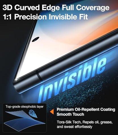TORRAS Top-Notch Aerospace Glass for Samsung Galaxy S24 Ultra Screen Protector [12Ft Military-Grade Shatterproof] Anti-Scratch Tempered Glass Full Coverage Fit Screen Protector S24 Ultra 6.8" 2-Pack - size: Samsung Galaxy S24 Ultra（6.8 inch）