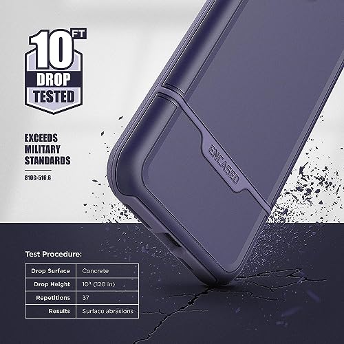 ENCASED Shockproof Case Compatible with iPhone 16 - Ultra Protective Heavy Duty Magnetic Phone Cover, Rebel Series (Purple, iPhone 15 Pro) - color: Purple, size: iPhone 15 Pro