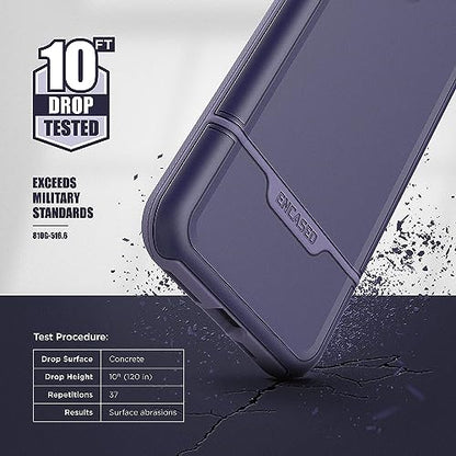 ENCASED Shockproof Case Compatible with iPhone 16 - Ultra Protective Heavy Duty Magnetic Phone Cover, Rebel Series (Purple, iPhone 15 Pro) - color: Purple, size: iPhone 15 Pro