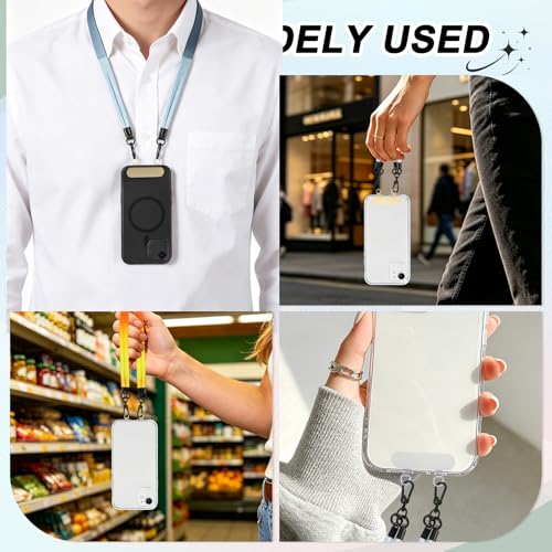 uxcell Double Ear Stainless Steel Clip Phone Lanyard Tab Ultra-Thin Phone - color: Rose Gold