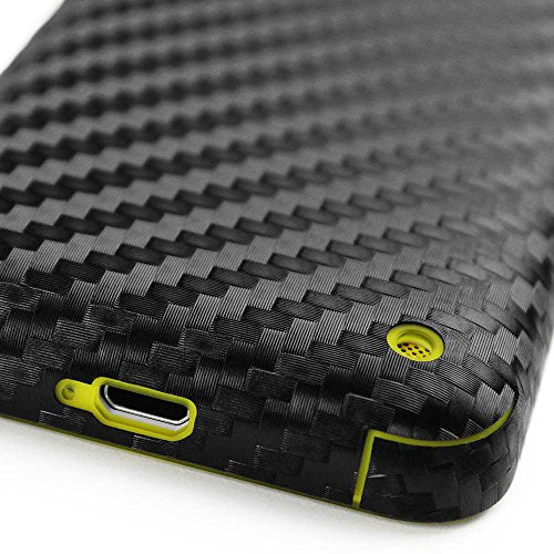 Armorsuit MilitaryShield Black Carbon Fiber Skin Wrap Film + HD Clear Screen Protector for Nokia Lumia 620 - Anti-Bubble Film