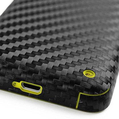 Armorsuit MilitaryShield Black Carbon Fiber Skin Wrap Film + HD Clear Screen Protector for Nokia Lumia 620 - Anti-Bubble Film
