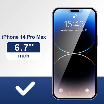 ImpactStrong Anti-Spy Privacy Screen Protector for iPhone 14 Pro Max (6.7-Inch), 9H Tempered Glass, Shatter-Resistant, Anti-Scratch, Easy Install Kit, Case Friendly, 2-Pack - size: iPhone 14 Pro Max