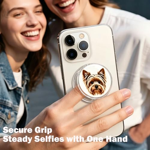 Personalized Phone Grip with Customizable Acrylic Human and Pet Face Photo