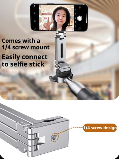 Magnetic Mobile Phone Tripod Stand, Portable Folding Design Phone Holder, Compatible with iPhone/Android Devices, Ideal for Travel&Mountain Climbing&Shooting (Gray) - color: Gray