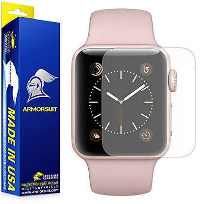ArmorSuit Apple Watch 38mm (Series 2/3 Compatible) Anti-Glare Screen Protector (2 Pack) Full Coverage MilitaryShield Screen Protector For Apple Watch 38mm (Series 2/3 Compatible) - Matte Anti Bubble Film