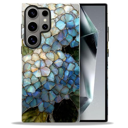 Compatible with Samsung Galaxy S26 Ultra Case,Glossy Case All-Round Protection Shockproof Anti-Scratches TPU Cover,Cases for Man Woman-Hydrangeas Bush Stained Glass - color: Hydrangeas Bush Stained Glass, size: Galaxy S26 Ultra
